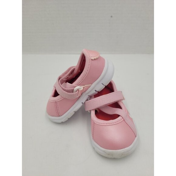 Baby Girl Nike Shoes Sneakers Size 2C Pink White Infant Hook & Loop Strap - Picture 1 of 10